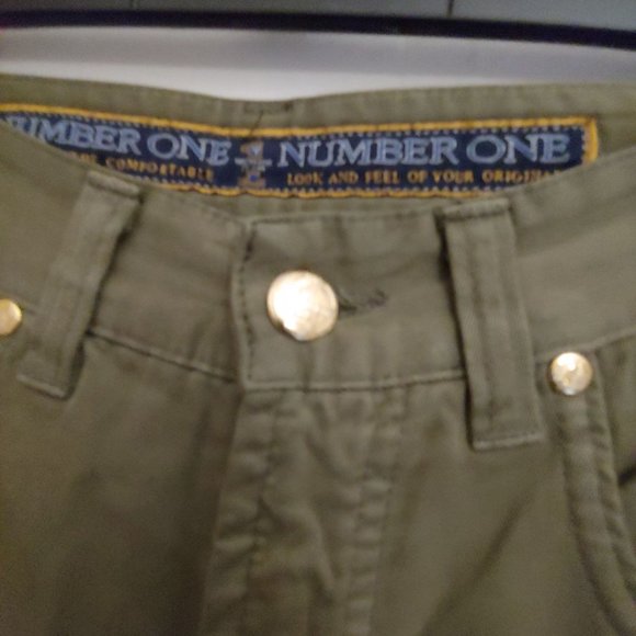 Trussardi Jeans Ittierre SPA Number One Army Green Straight Leg pants 30 Italy - Picture 6 of 13